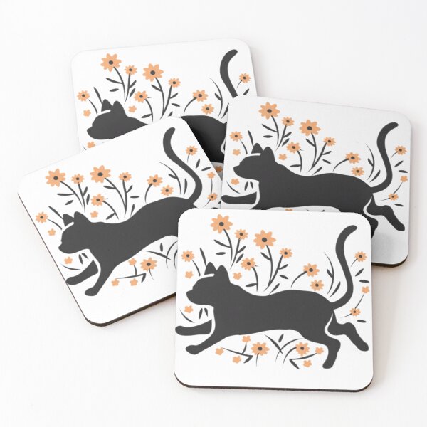 Item preview, Beautiful Flower Cat Leaping designed and sold by PlanetMarker.