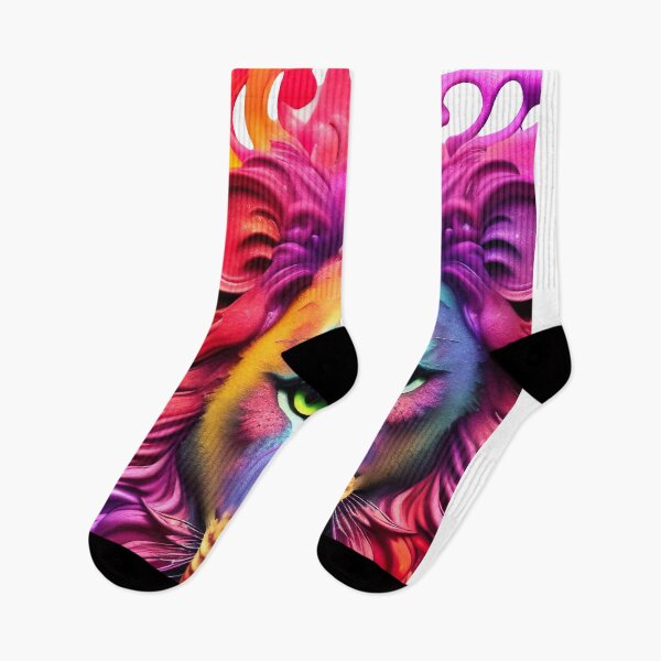 Item preview, Colorful Fierce Lion, Abstract, Bold, Powerful Animal designed and sold by Rhonda  Brown.