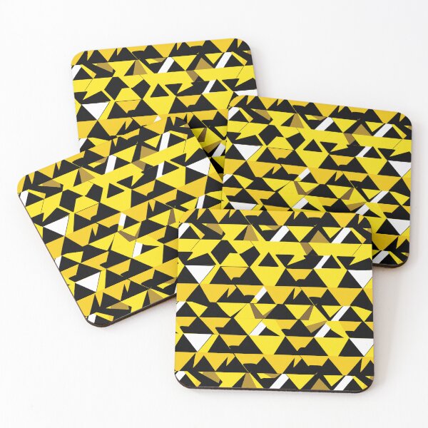 Item preview, Triangle Yellow and Black Abstract Pattern  designed and sold by palaco210.