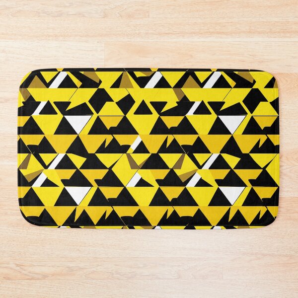 Item preview, Triangle Yellow and Black Abstract Pattern  designed and sold by palaco210.