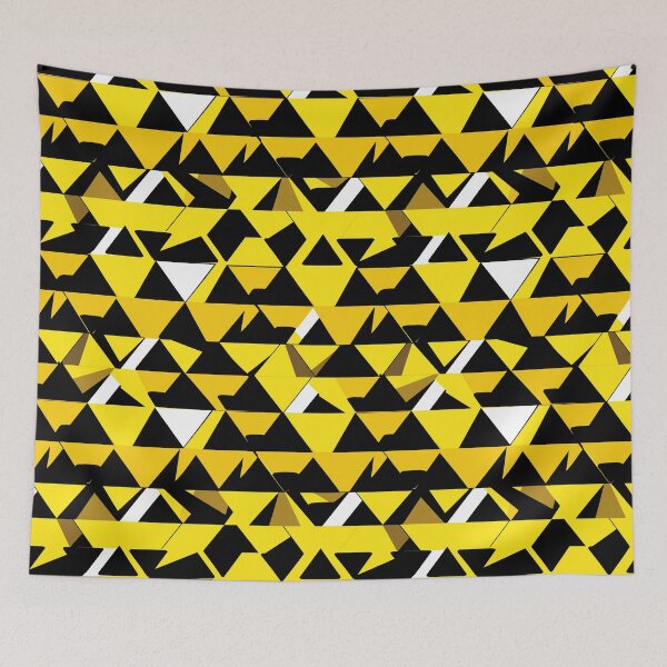 Item preview, Triangle Yellow and Black Abstract Pattern  designed and sold by palaco210.