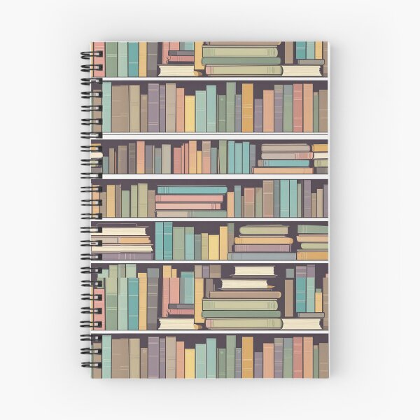 Item preview, Pastel Books Shelf Pattern designed and sold by PatternInArt.