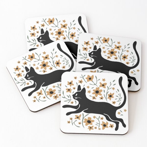 Item preview, Beautiful Flower Cat Leaping designed and sold by PlanetMarker.