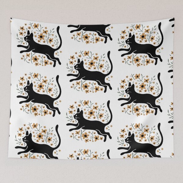 Item preview, Beautiful Flower Cat Leaping designed and sold by PlanetMarker.