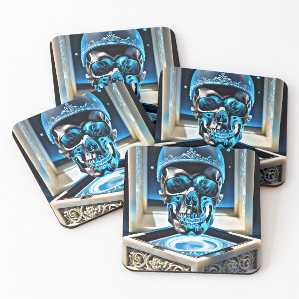 Item preview, "Ethereal Skull in a Gilded Casket" designed and sold by MYTHIC PEEL STICKERS.