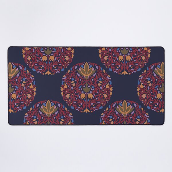 Aperçu de l'œuvre Motif rouge rond et complexe dans un style folklorique. créée et vendue par ksdsgn.