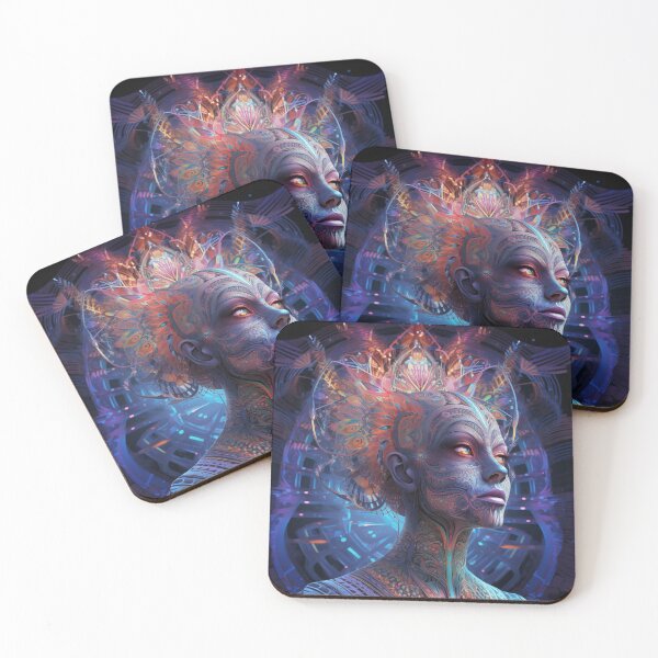 Item preview, DMT Art ... Luminescent female DMT entity designed and sold by TheGlassPortal.