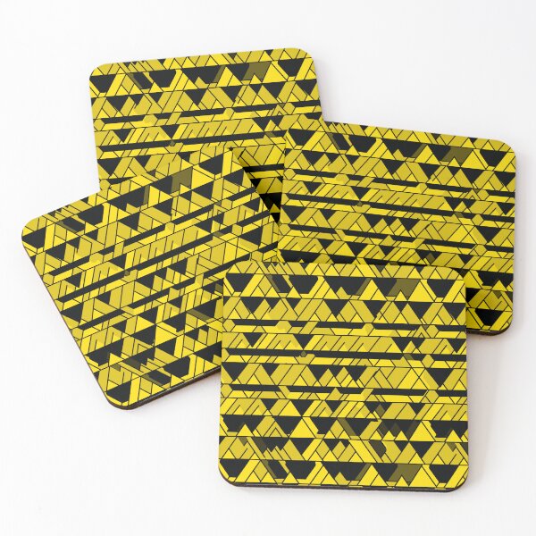 Item preview, Triangle Yellow and Black Abstract Pattern  designed and sold by palaco210.