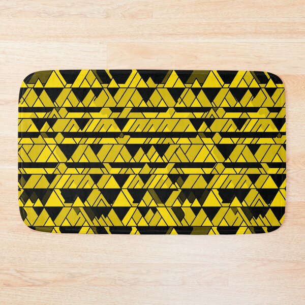 Item preview, Triangle Yellow and Black Abstract Pattern  designed and sold by palaco210.