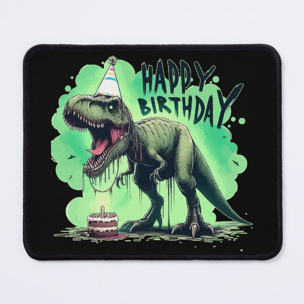 Item preview, Funny Spooky Happy Birthday Dinosaur Tyrannosaurus Party designed and sold by TomFrontierArt.