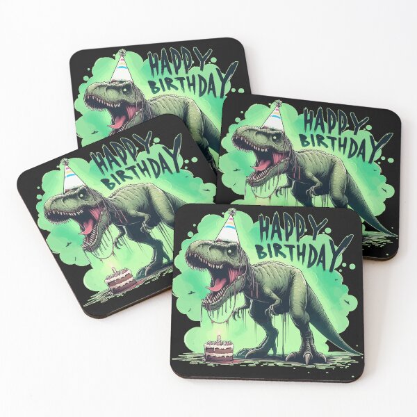 Item preview, Funny Spooky Happy Birthday Dinosaur Tyrannosaurus Party designed and sold by TomFrontierArt.