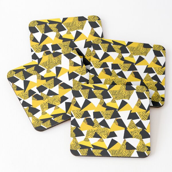 Item preview, Triangle Yellow and Black Abstract Pattern  designed and sold by palaco210.