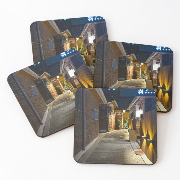 Item preview, Peaceful Korean Alleyway at Night | Seoul Photographs designed and sold by YemmyZImages.
