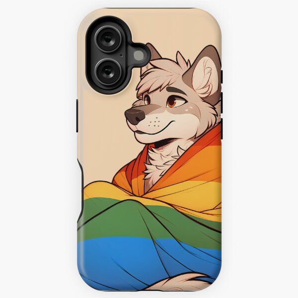 Comfy Womfy Furry Pride Coyote LGBTQ Rainbow iPhone Tough Case