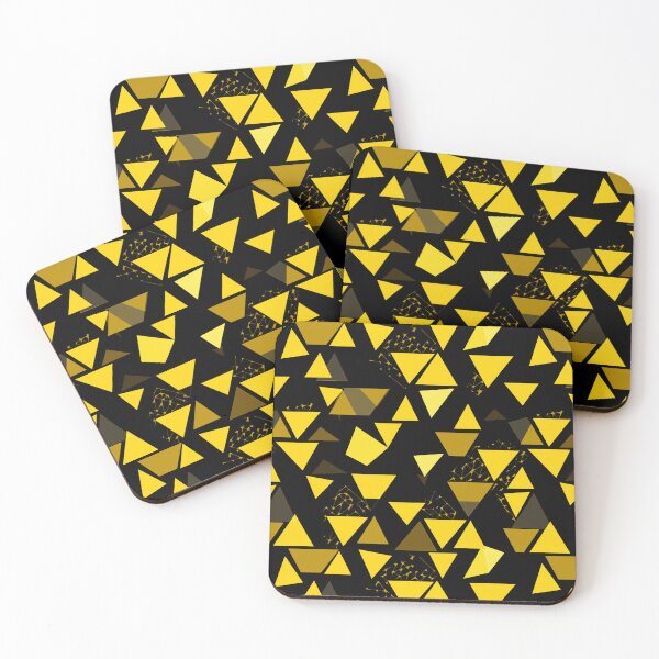 Item preview, Triangle Yellow and Black Abstract Pattern  designed and sold by palaco210.