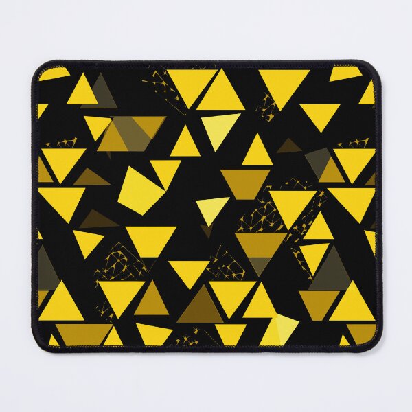 Item preview, Triangle Yellow and Black Abstract Pattern designed and sold by palaco210.