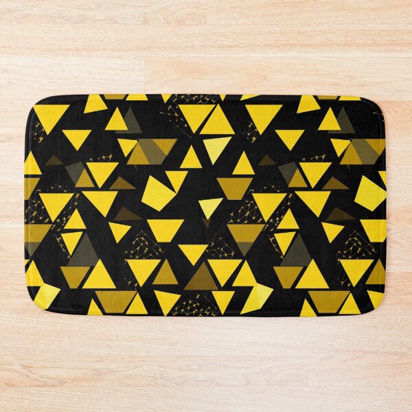 Item preview, Triangle Yellow and Black Abstract Pattern  designed and sold by palaco210.