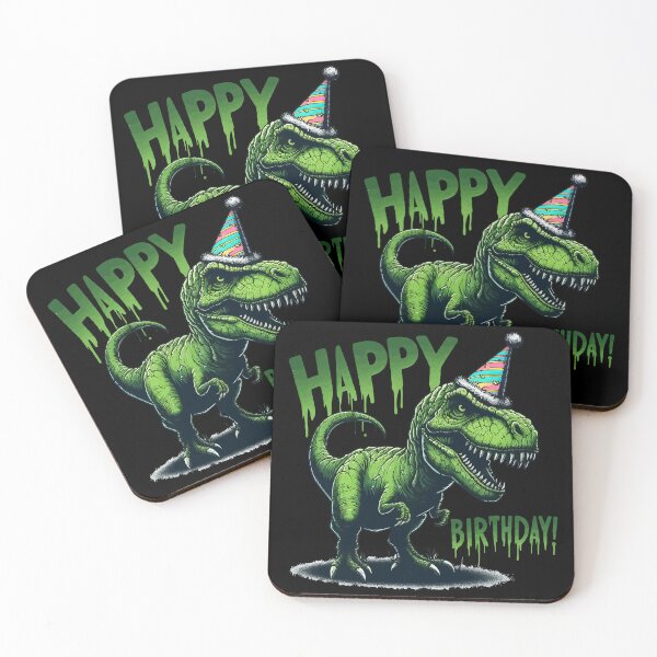 Item preview, Funny Spooky Happy Birthday Dinosaur Tyrannosaurus Party designed and sold by TomFrontierArt.