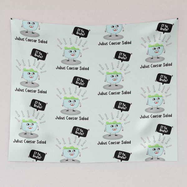 Item preview, Et Tu Brute Julius Caesar Salad Cartoon designed and sold by Renata illustrata.