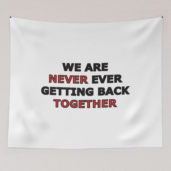 Item preview, Minimalist Typography: Never Getting Back Together designed and sold by myshop102.