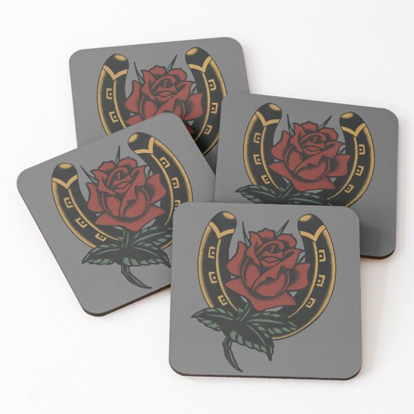 Item preview, Rose Horseshoe - Classic Traditional Tattoo  designed and sold by Arcane Orchid.