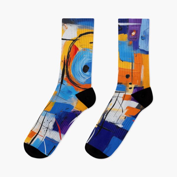 Aperçu de l'œuvre La collection Fiesta - Art moderne vibrant, design géométrique excentrique abstrait audacieux créée et vendue par NortonArt.
