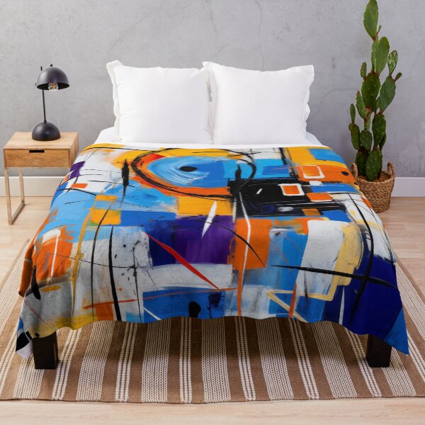 Aperçu de l'œuvre La collection Fiesta - Art moderne vibrant, design géométrique excentrique abstrait audacieux créée et vendue par NortonArt.