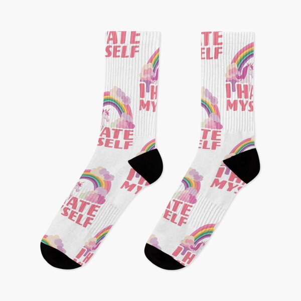Item preview, I Hate Myself | Unicorn | Funny Meme Quote | Meme designed and sold by AngryBlackDog.