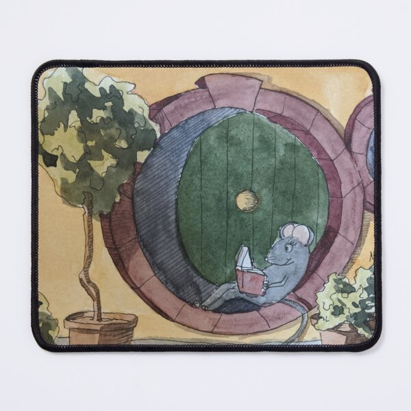Item preview, Mouse Reading by a door designed and sold by Nicole Hanson.