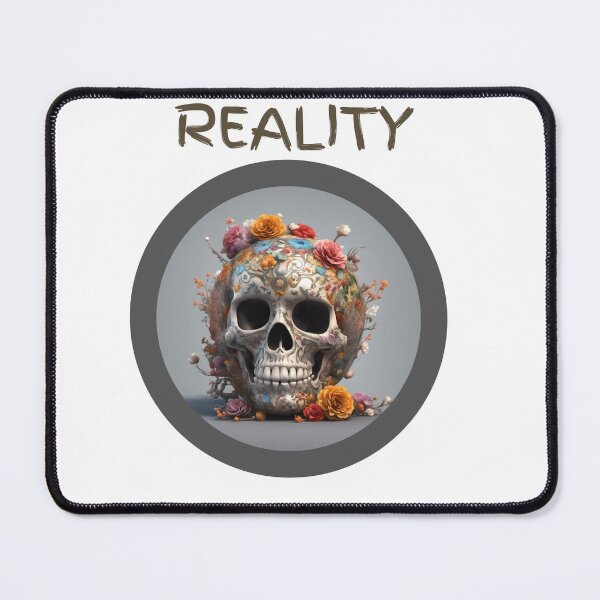 Item preview, Skull with flowers, abstract artpiece, reality designed and sold by Coolparrotgirl.