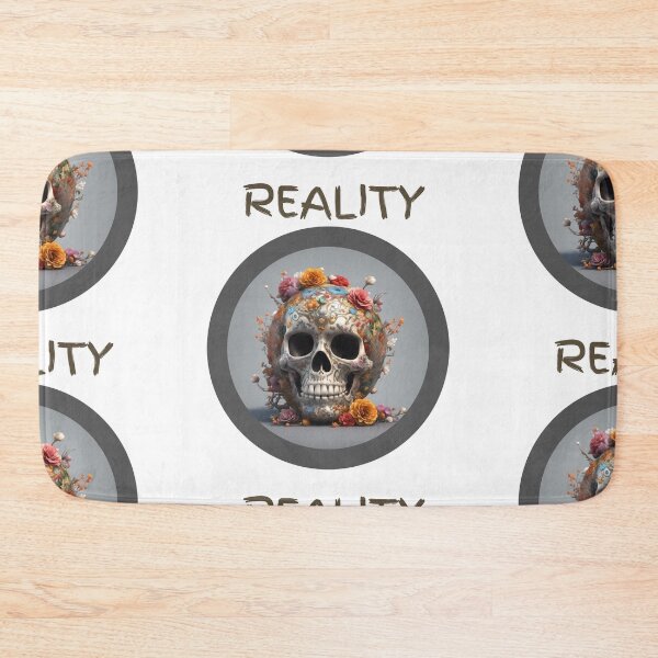 Item preview, Skull with  flowers, abstract artpiece, reality designed and sold by Coolparrotgirl.