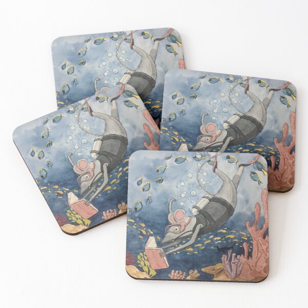 Item preview, Mouse Reading Scuba Diving designed and sold by Nicole Hanson.