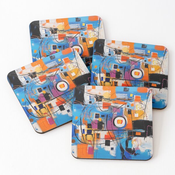 Aperçu de l'œuvre La collection Fiesta - Art moderne vibrant, design géométrique excentrique abstrait audacieux créée et vendue par NortonArt.
