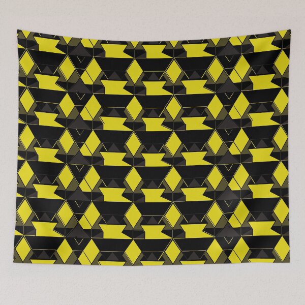 Item preview, Yellow and Black Abstract Pattern  designed and sold by palaco210.