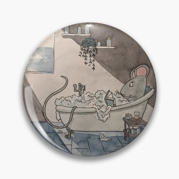 Item preview, Mouse Reading in a Bathtub designed and sold by Nicole Hanson.