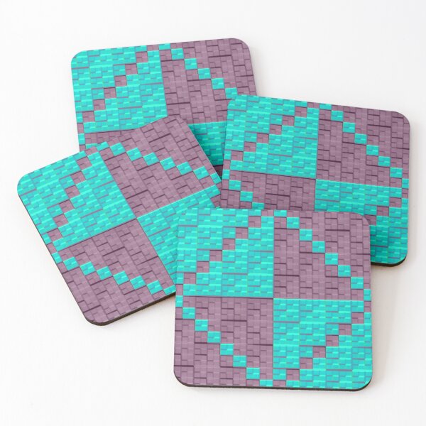 Item preview, Cyan and Violet Beveled Checker Squares designed and sold by TheRulerofEarth.