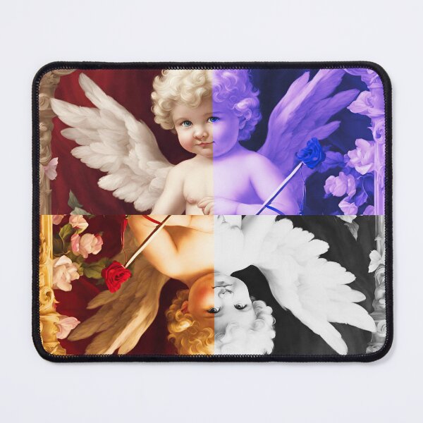 Item preview, Classical and Surreal Interpretations of Cherubic Figures in Vibrant Quadrants designed and sold by OfftopSocial.