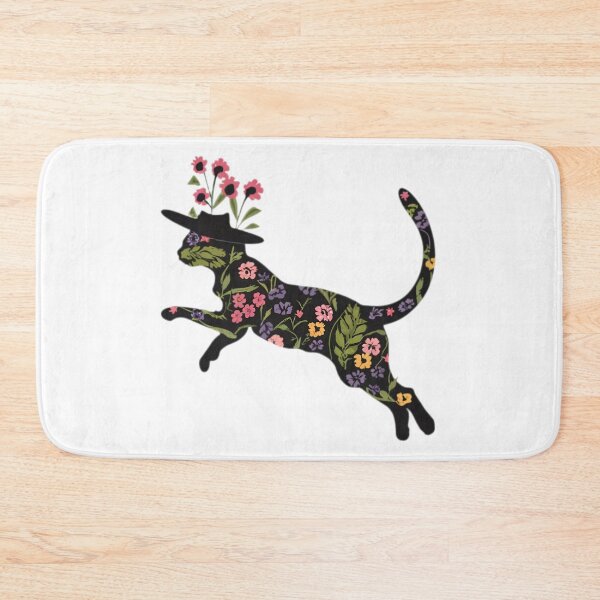 Item preview, Beautiful Flower Cat With Hat Leaping designed and sold by PlanetMarker.