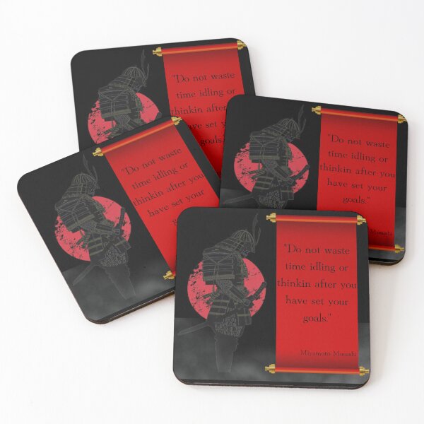 Item preview, "Do not waste time idling or thinking..." - Miyamoto Musashi Quote designed and sold by TheKnightWriter.