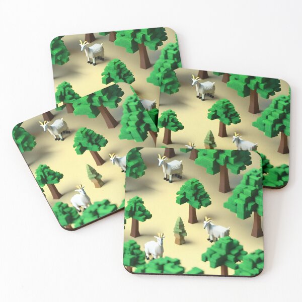 Item preview, Interesting 3 Dimensional Art Trees and Grazing Goats designed and sold by GoodNaturedAI.