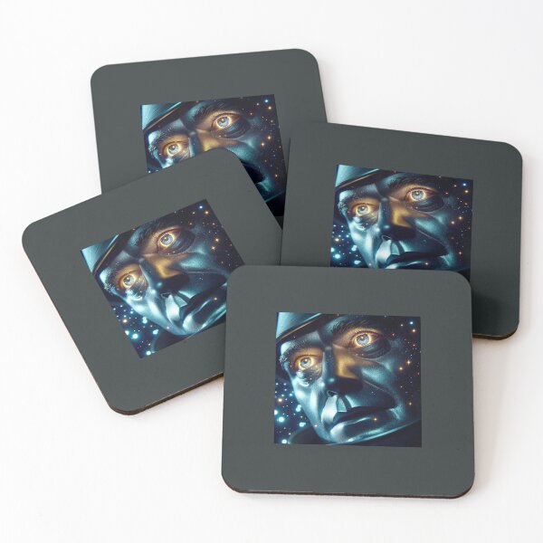 Item preview, A close-up of the Tin Man's face, illuminated by starlight, showing his intense focus and passion as he conducts the celestial orchestra. designed and sold by quantum X.