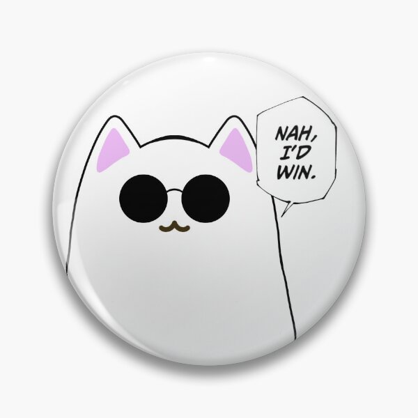Item preview, Nah I'd Win Gojo Cat designed and sold by StaticalstarYT.