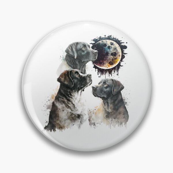 Item preview, Black Dudley Labrador Howling at the Moon Gift Cute Dudley Lab For Dog Lovers and Lab Owners designed and sold by HosvPrint .s.