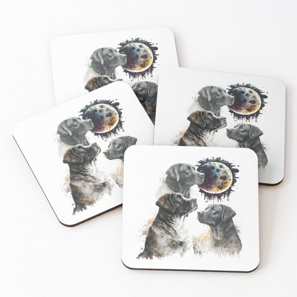 Item preview, Black Dudley Labrador Howling at the Moon Gift Cute Dudley Lab For Dog Lovers and Lab Owners designed and sold by HosvPrint .s.