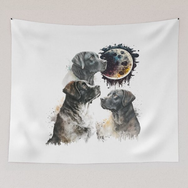 Item preview, Black Dudley Labrador Howling at the Moon Gift Cute Dudley Lab For Dog Lovers and Lab Owners designed and sold by HosvPrint .s.