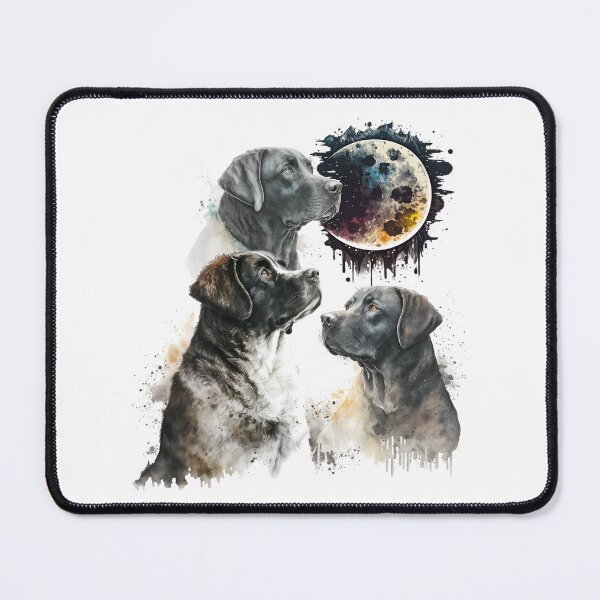 Item preview, Black Dudley Labrador Howling at the Moon Gift Cute Dudley Lab For Dog Lovers and Lab Owners designed and sold by HosvPrint .s.