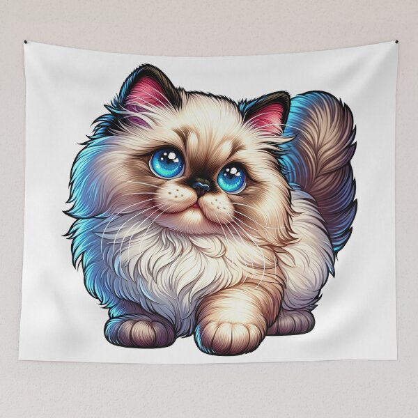 Item preview, Himalayan Kitten Illustration designed and sold by digital-savant.