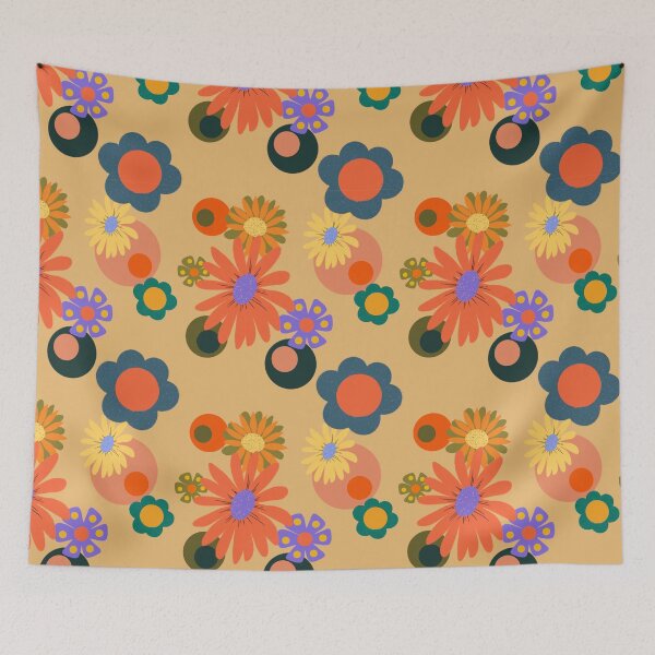 Item preview, 70s Inspired Floral Print  designed and sold by Rosina Rose.