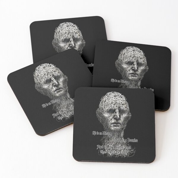 Item preview, Veil of Shadows: Red Sirio’s Art as the First and Final Breath (old man reverse scribble black and white) no designed and sold by Red Siri0 Art.
