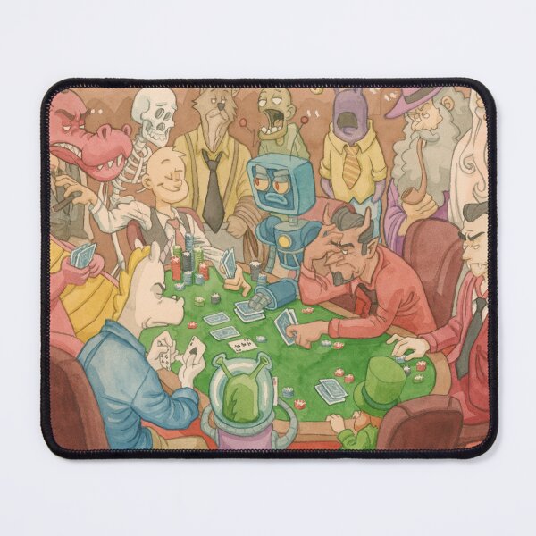 Item preview, Monsters playing poker designed and sold by helbe-artist.